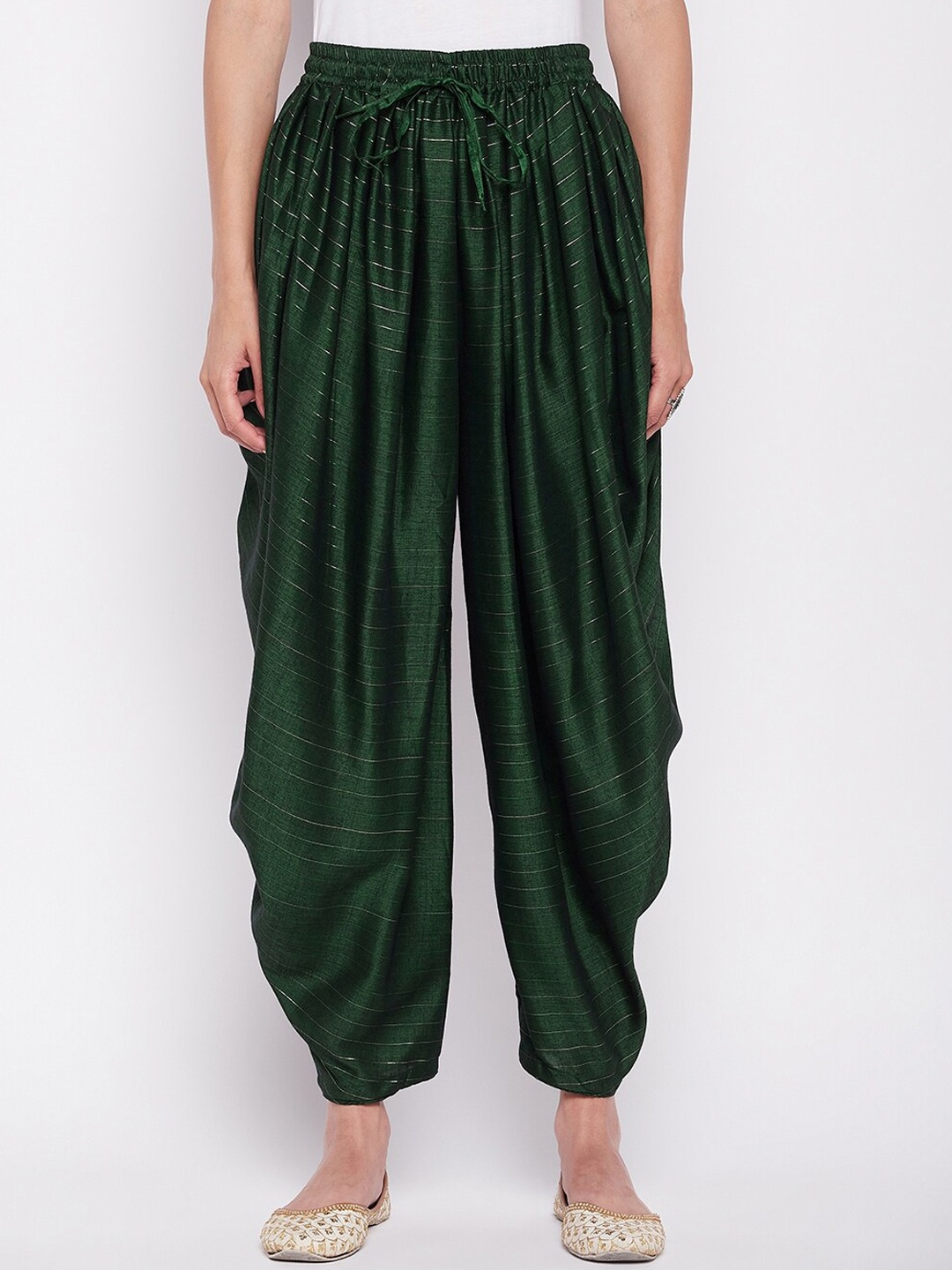 

Clora Creation Women Striped Dhotis, Green