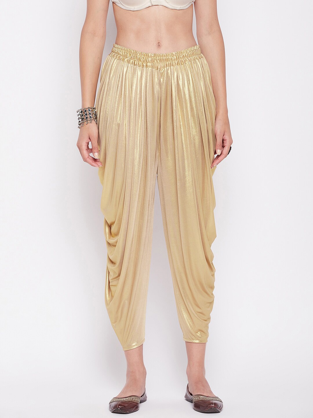 

Clora Creation Women Loose-Fit Dhoti Pants, Gold