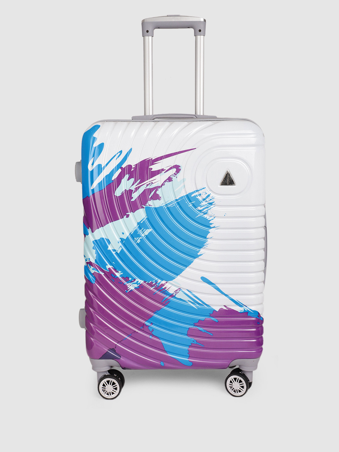 

Teakwood Leathers Printed Hard-Sided 360-Degree Rotation Medium Trolley Bag-67 CM, White