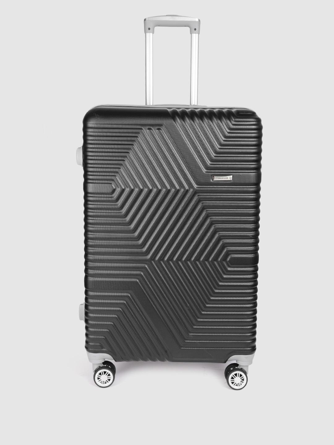 

Teakwood Leathers Textured Hard Large Trolley Bag 77 CM, Black