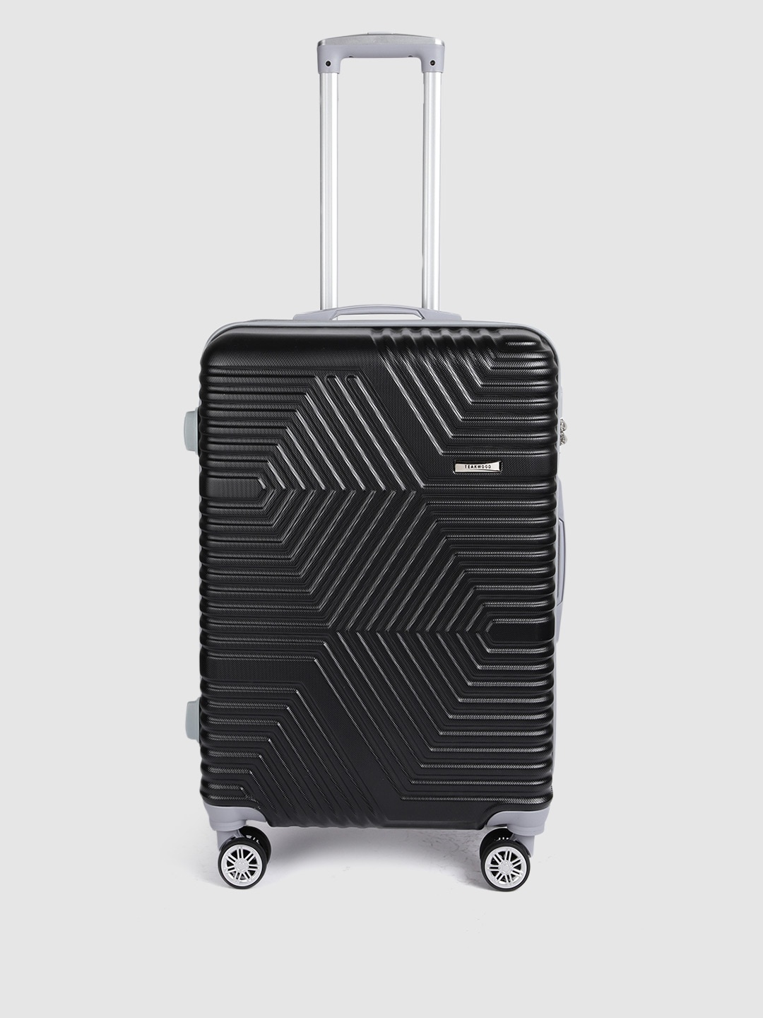 

Teakwood Leathers Textured Hard Medium Trolley Bag 67 CM, Black