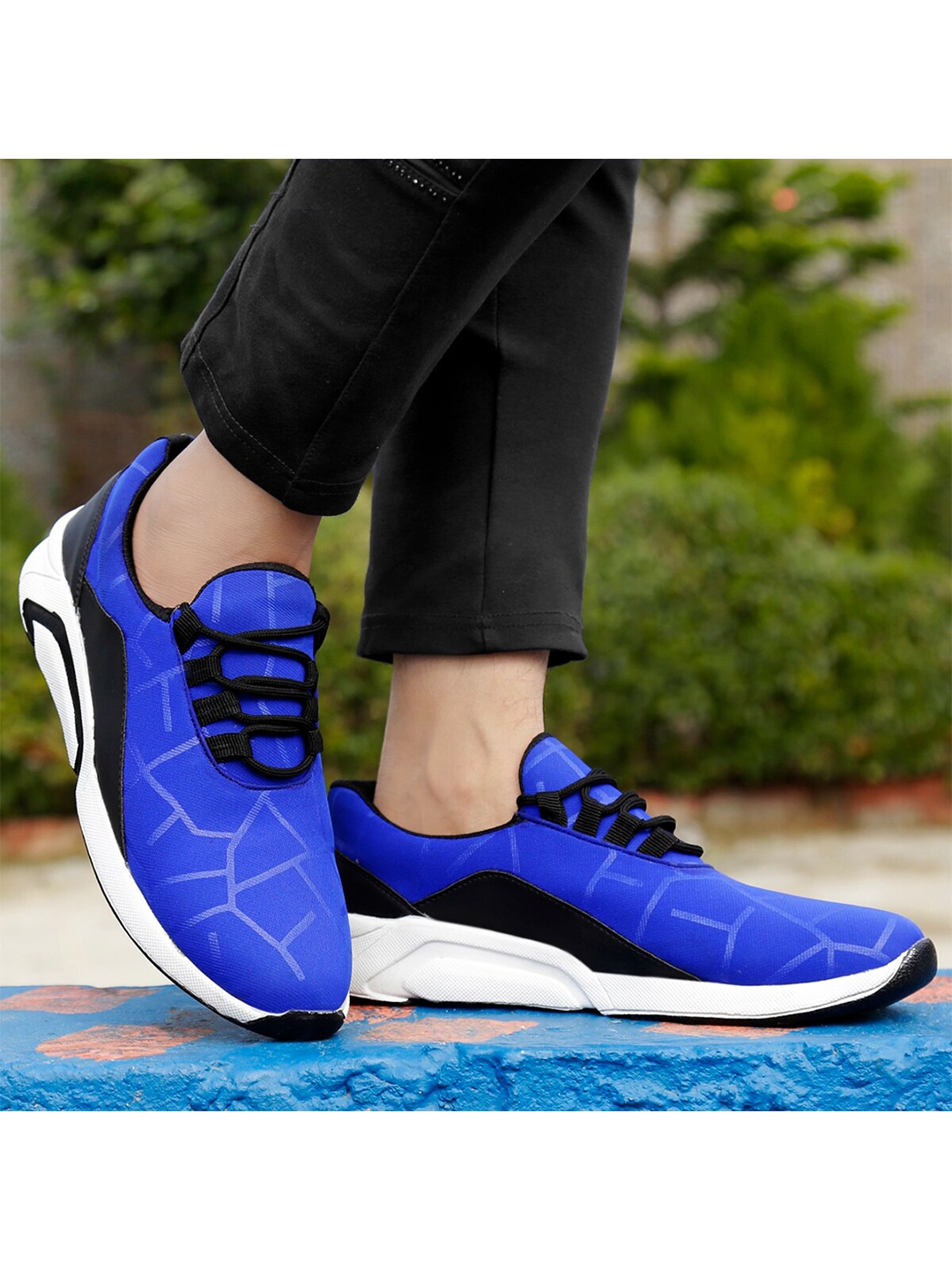 

Bxxy Men Non-Marking Running Sports Shoes, Blue