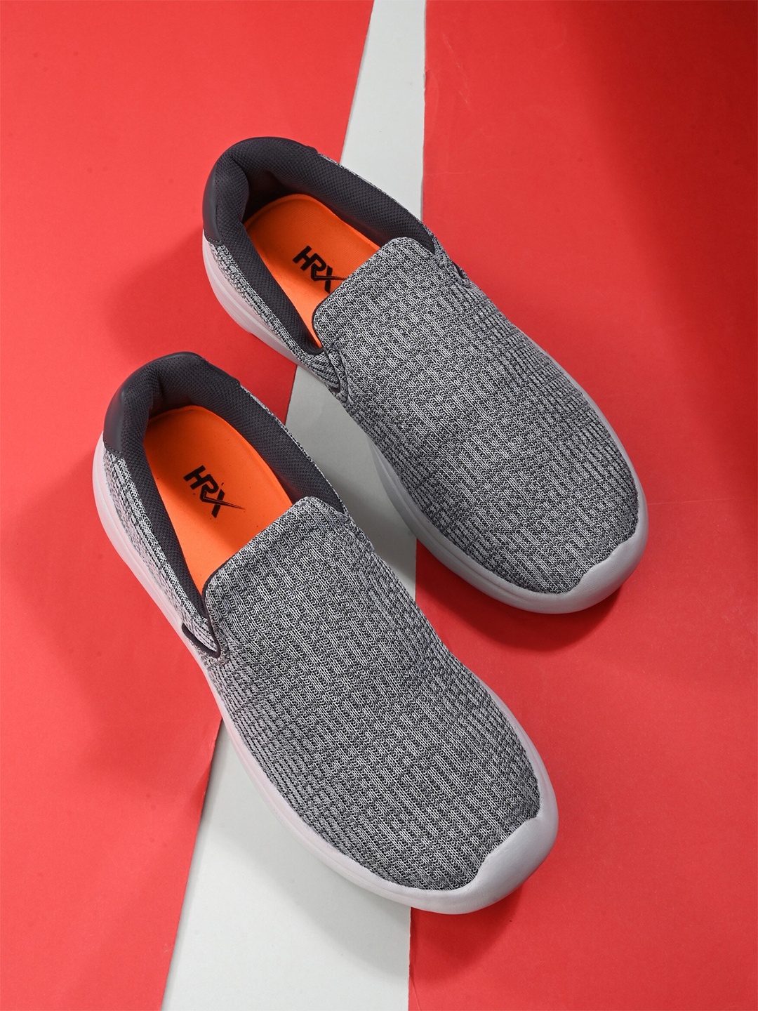 

HRX by Hrithik Roshan Men Mesh Memory Foam Walking Non-Marking Shoes, Grey