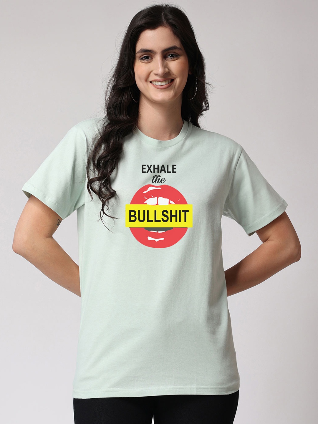 

The Label Bar Typography Printed Cotton T-shirt, Green