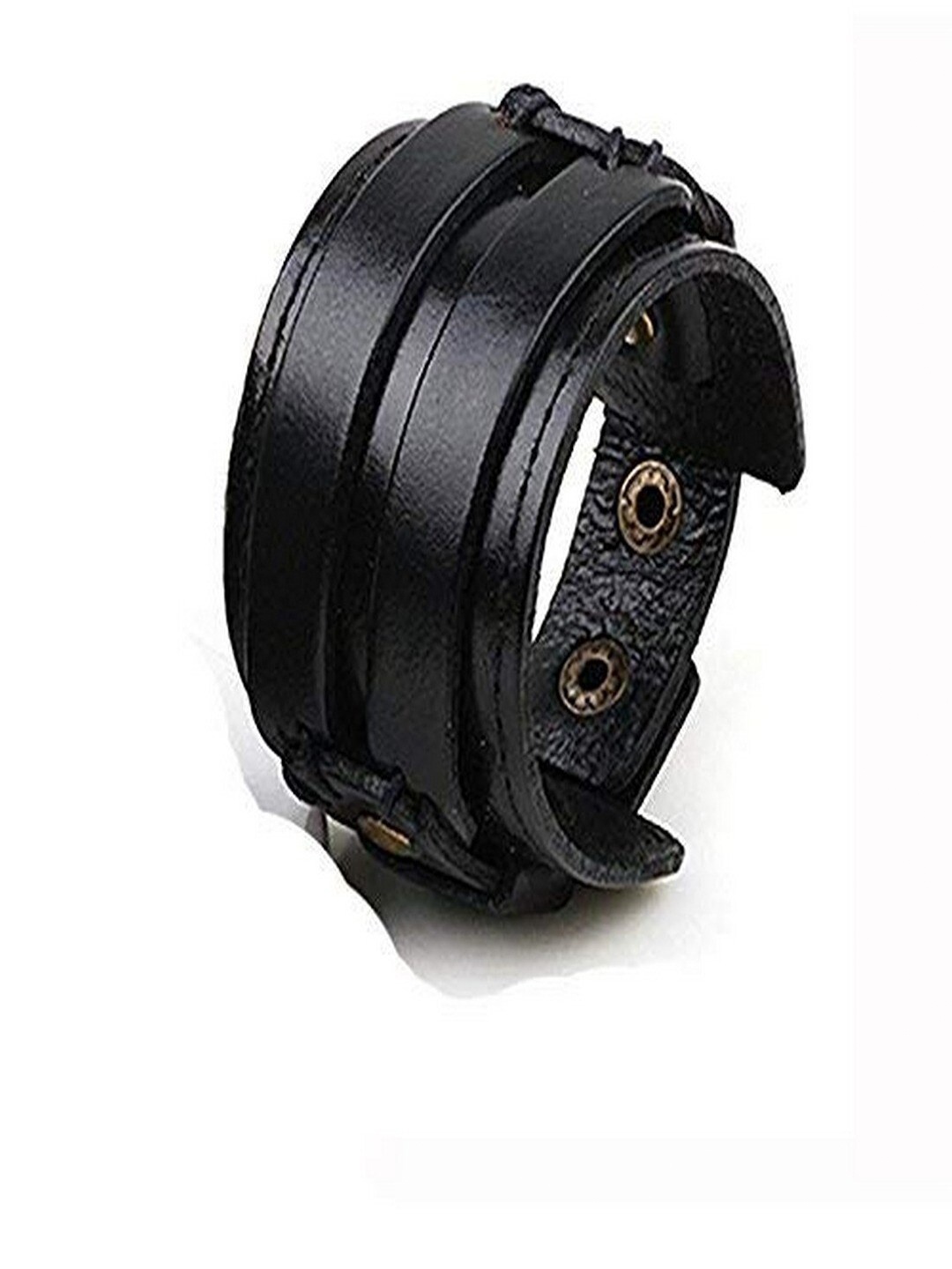 

UNIVERSITY TRENDZ Men Multistrand Bracelet, Black
