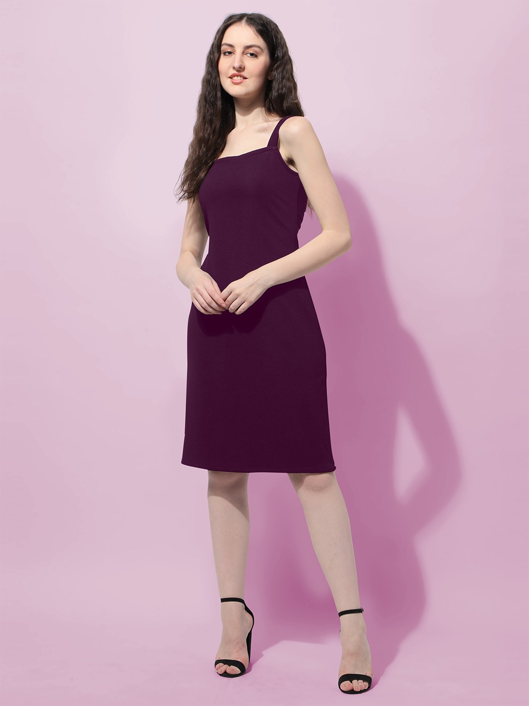 

Oomph! Halter Neck Sheath Dress, Purple