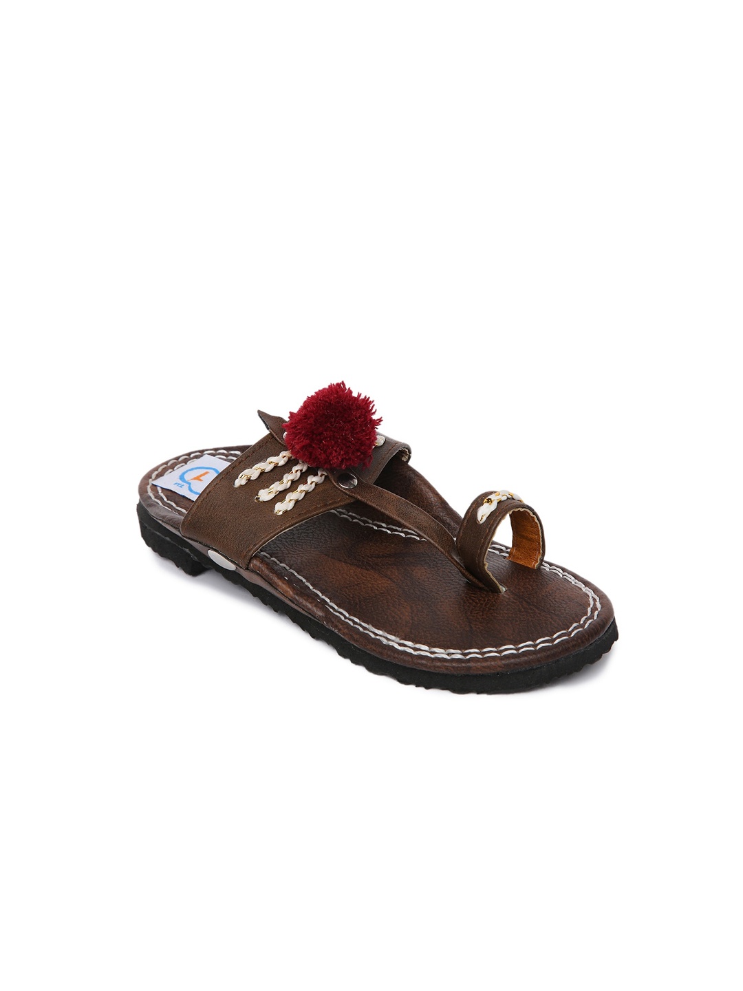 

KID1 Boys Ethnic Kolhapuri Comfort Sandals, Brown