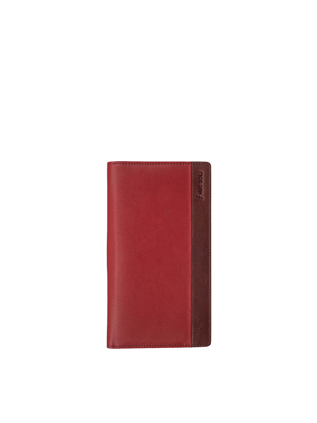 

MAI SOLI Leather Passport Holder with Passport Holder, Red