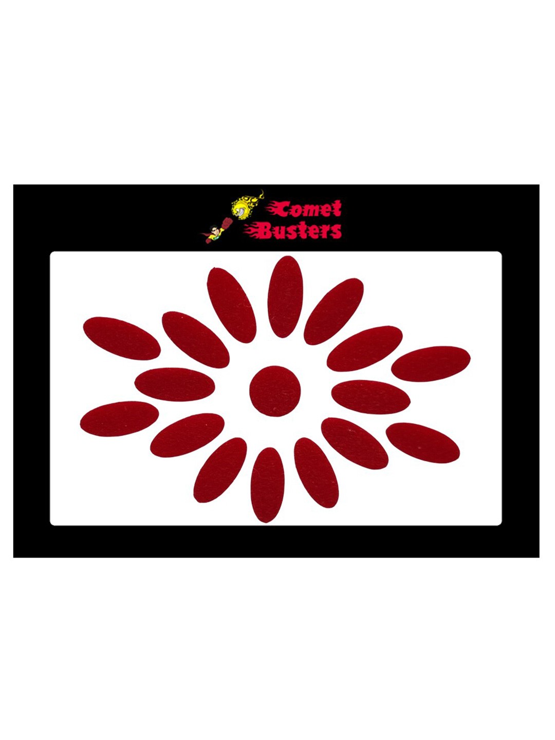

Comet Busters Set of 17 Traditional Bindis - Red