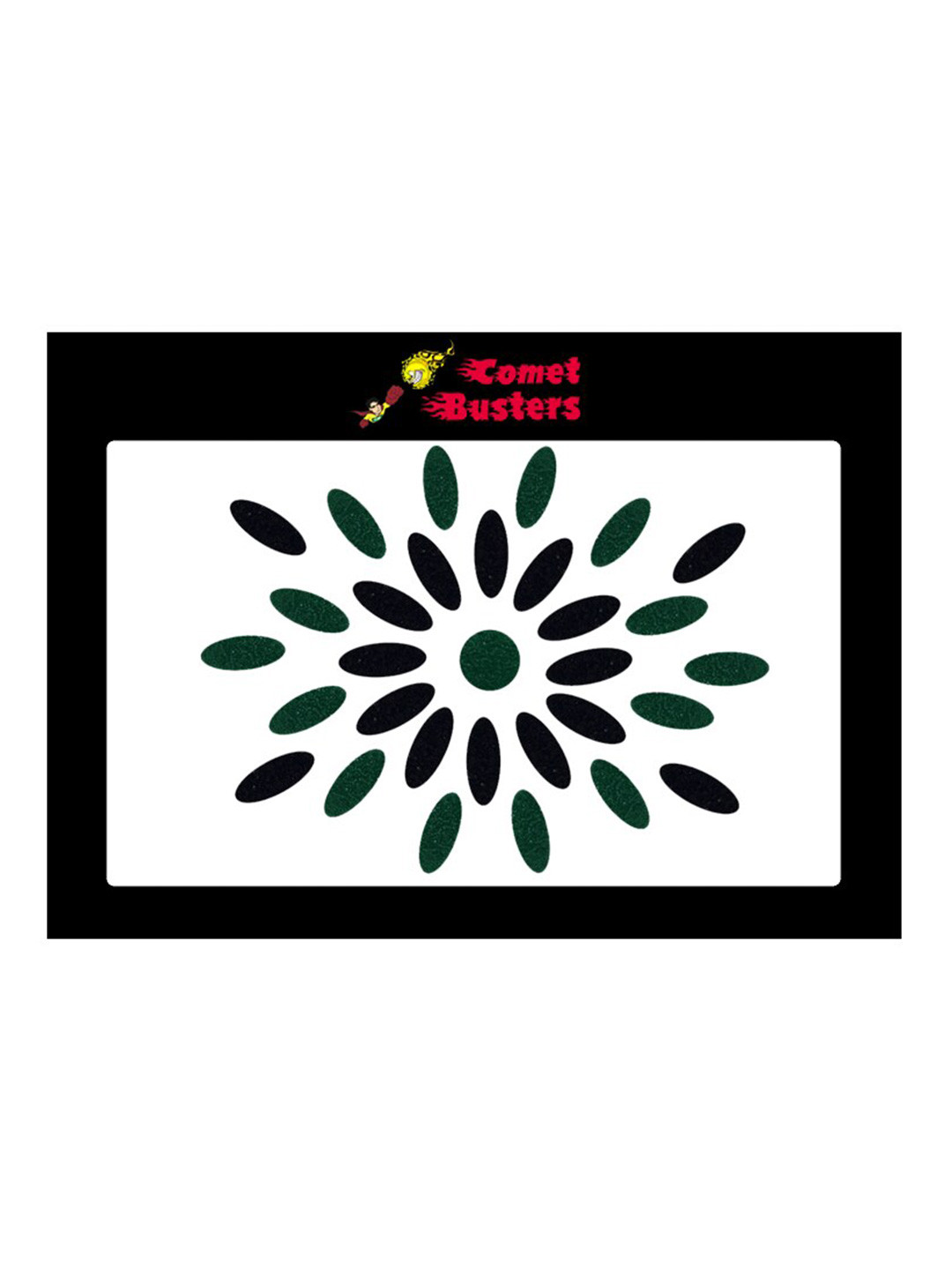

Comet Busters Set of 30 Traditional Bindis - Green & Black