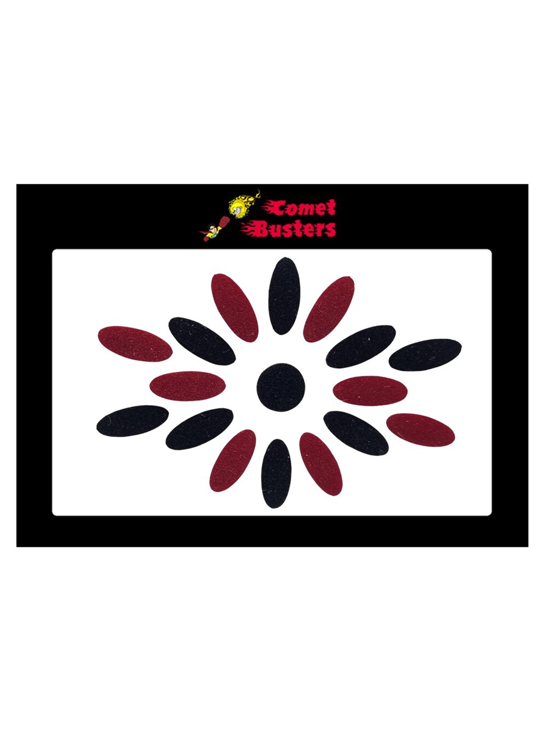 

Comet Busters 17 Pcs Reusable Traditional Bindis - Black & Maroon