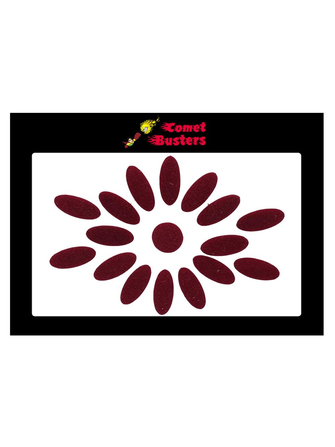 

Comet Busters 17 Pcs Reusable Traditional Bindis - Maroon