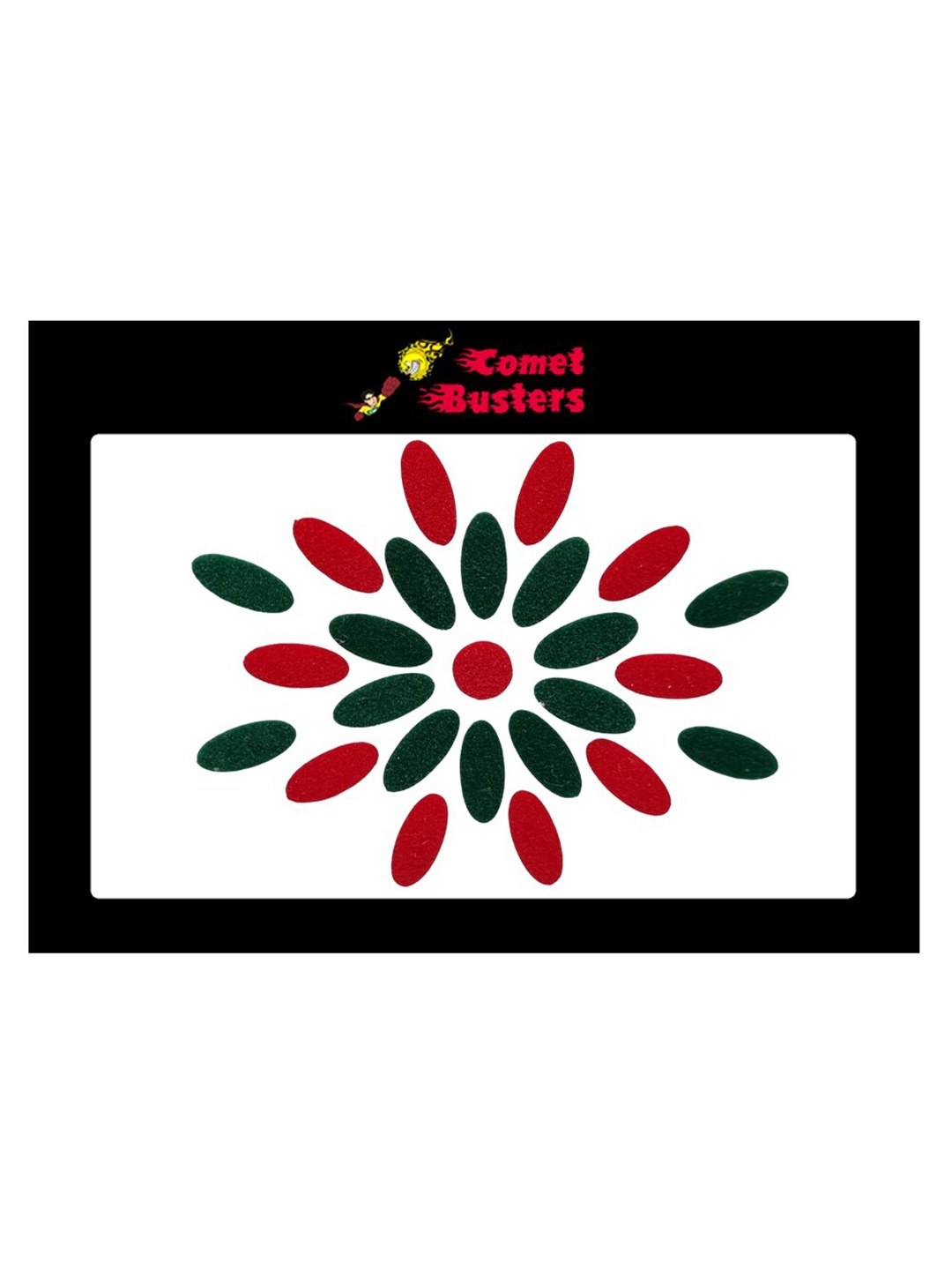 

Comet Busters Set of 25 Traditional Bindis - Red & Green