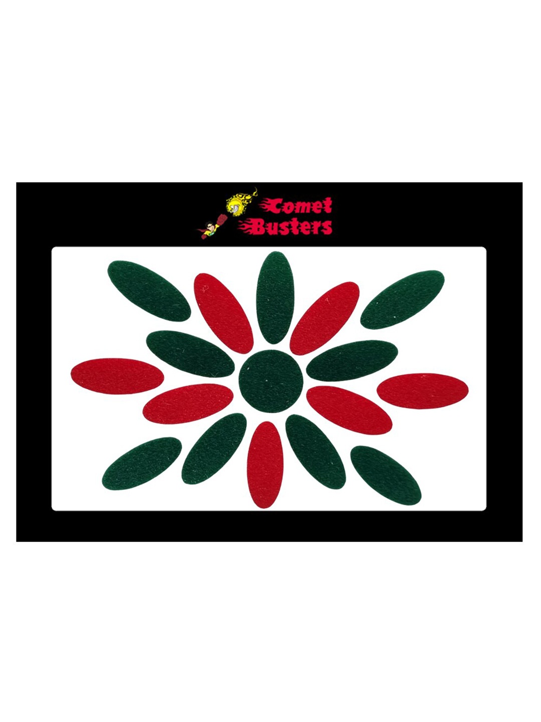 

Comet Busters 17 Pcs Traditional Reusable Bindis - Red & Green