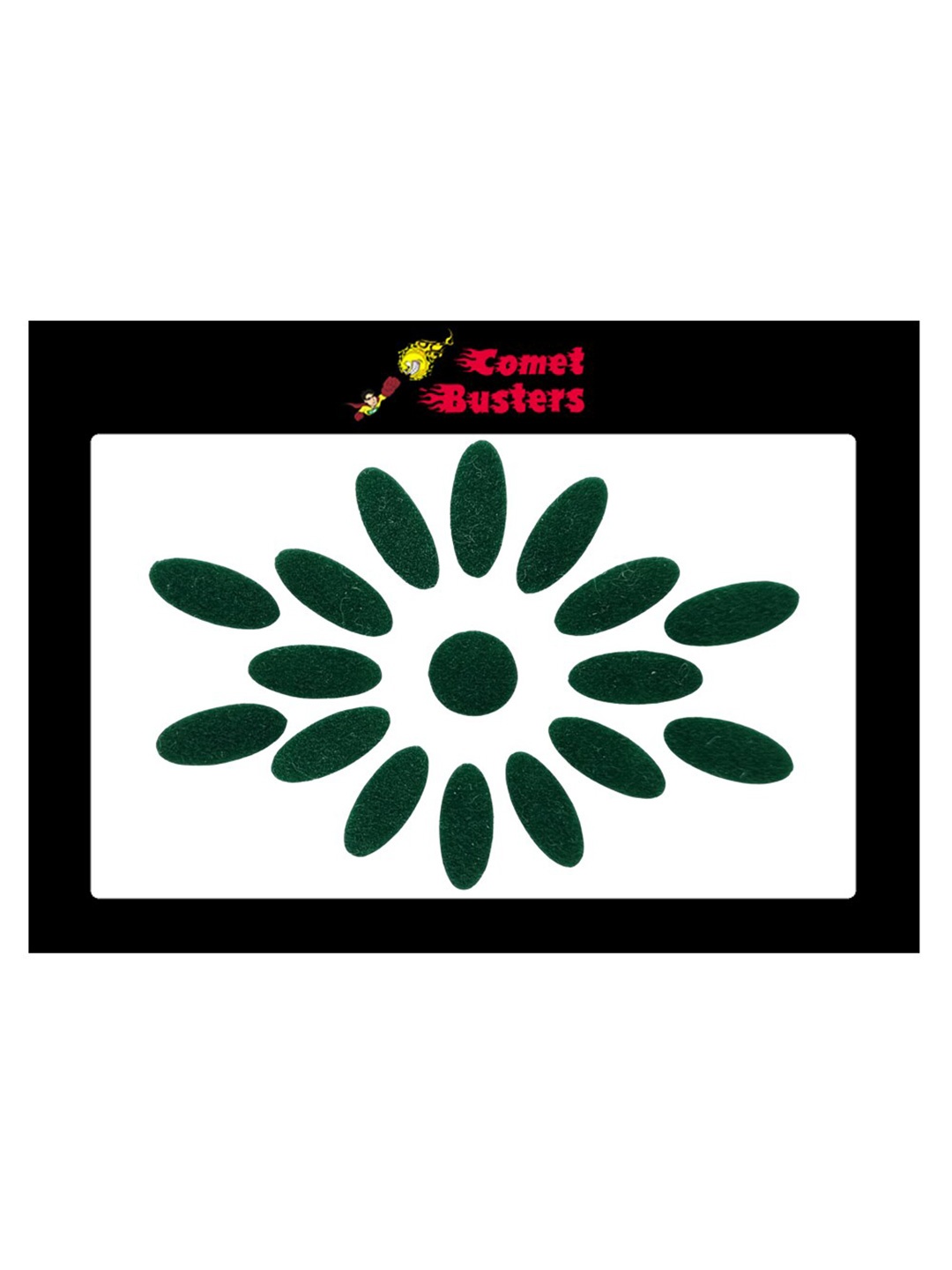 

Comet Busters 17 Pcs Traditional Reusable Bindis - Green