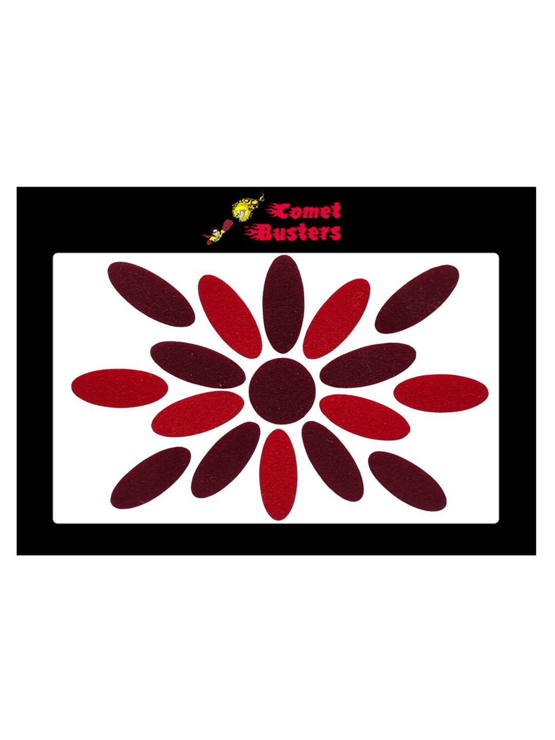 

Comet Busters 17 Pcs Traditional Reusable Bindis - Maroon & Red