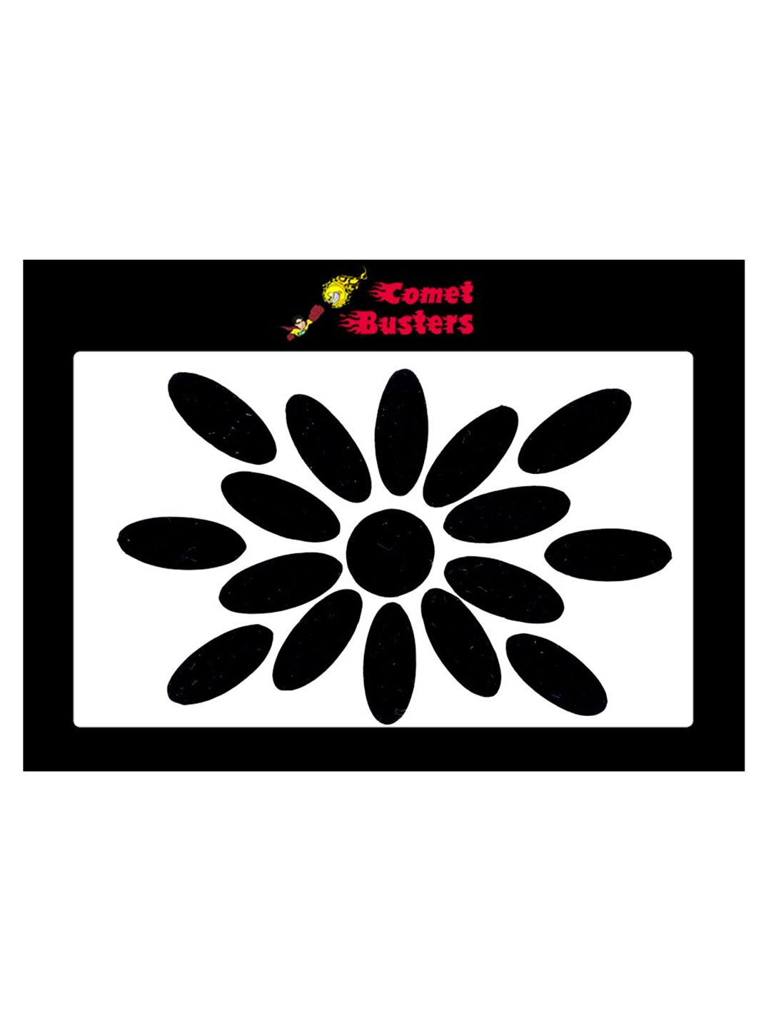 

Comet Busters 17 Pcs Traditional Reusable Bindis - Black