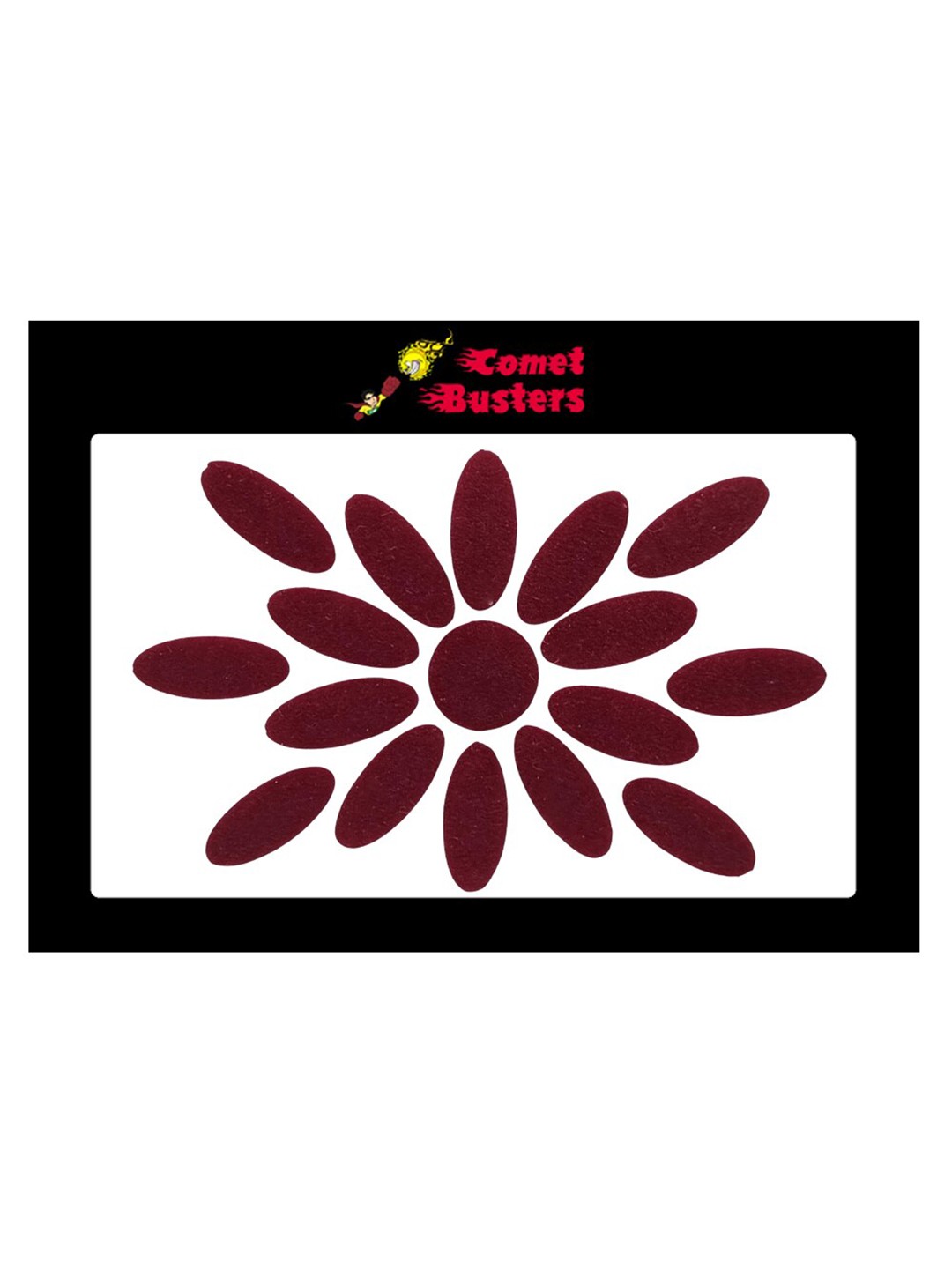 

Comet Busters 17 Pcs Traditional Reusable Bindis - Maroon