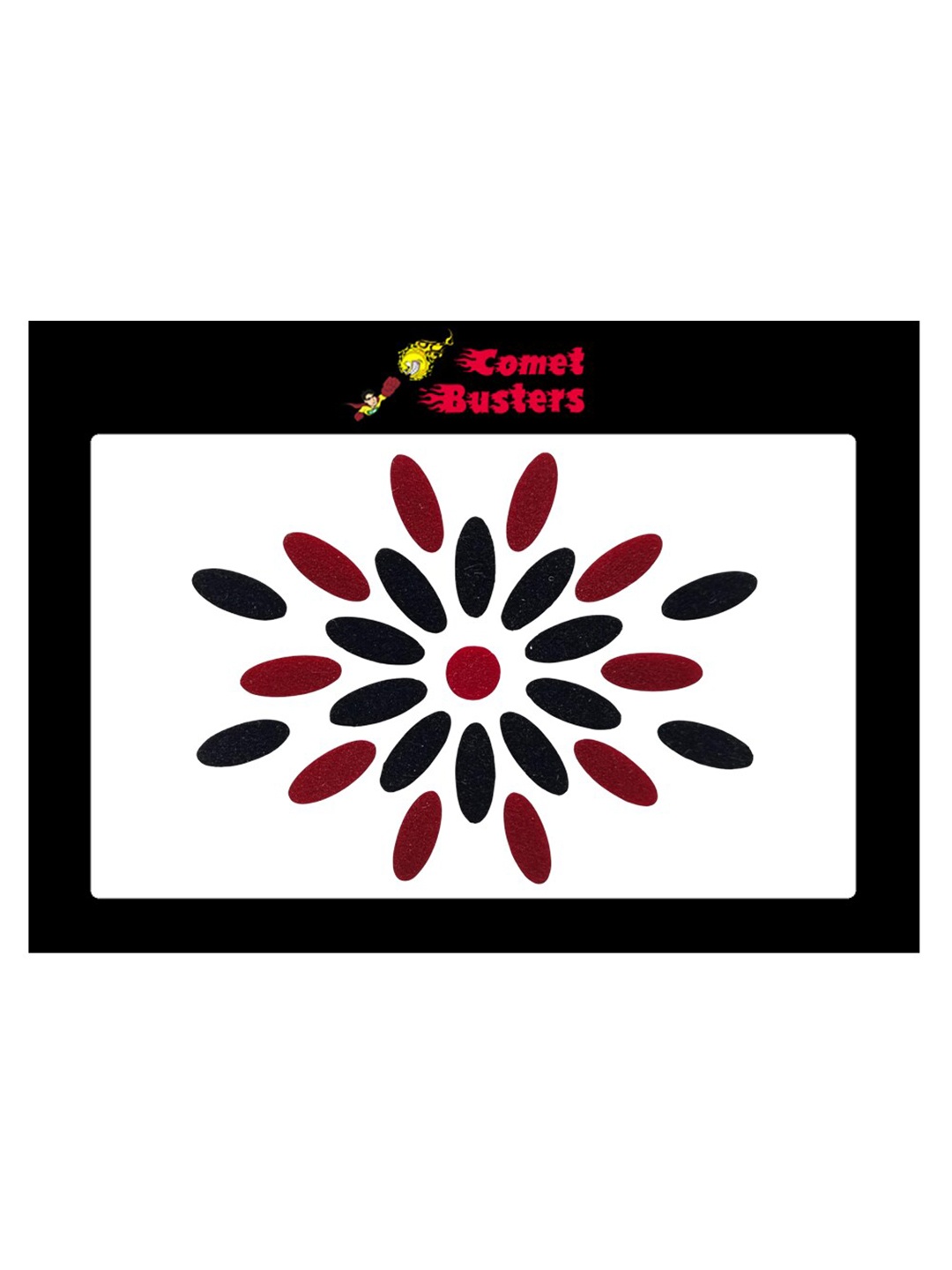 

Comet Busters 25 Pcs Reusable Traditional Bindis - Maroon & Black