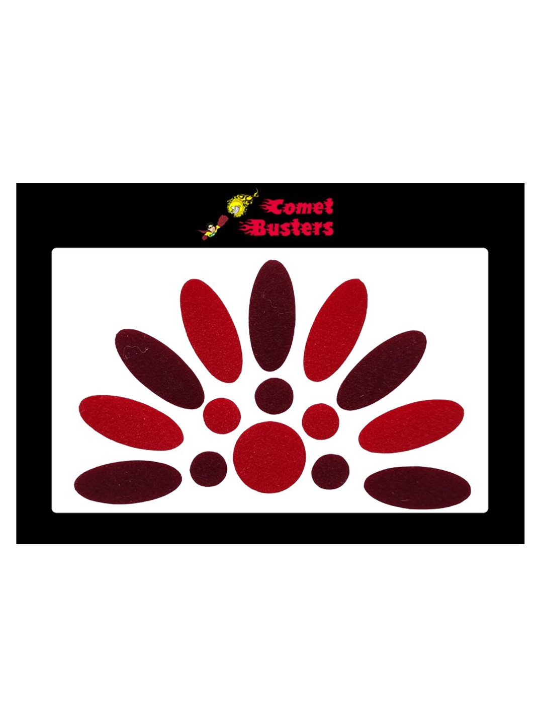 

Comet Busters 15 Pcs Traditional Reusable Bindis - Red & Maroon