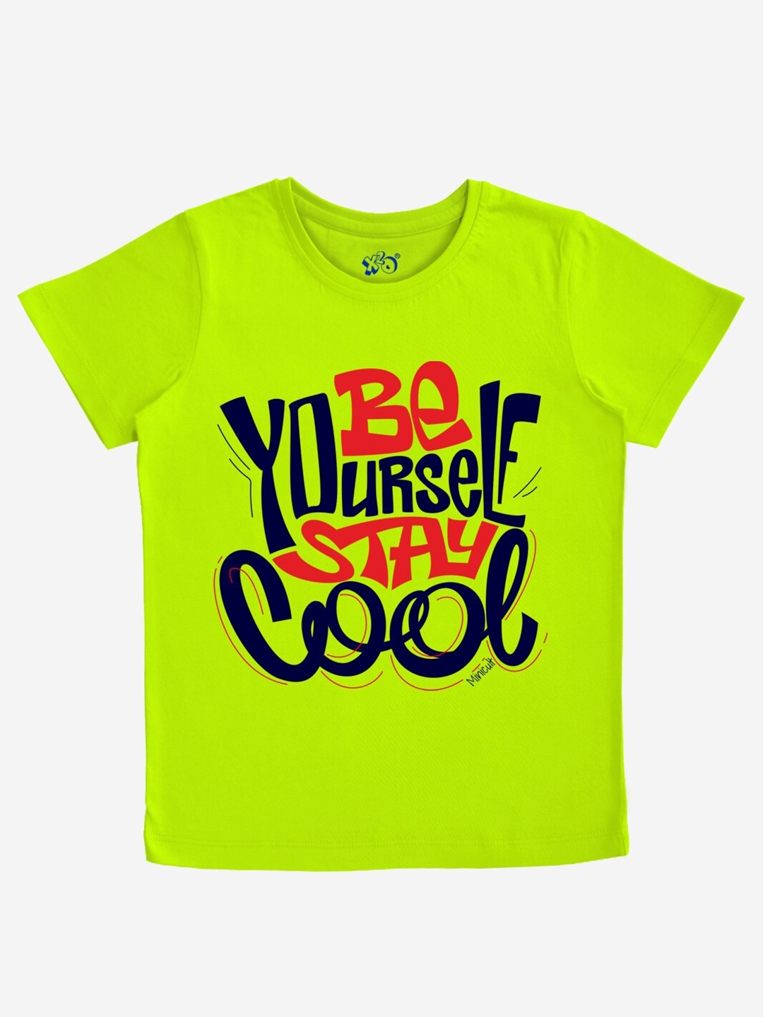 

x2o Boys Typography Printed Cotton T-shirt, Green