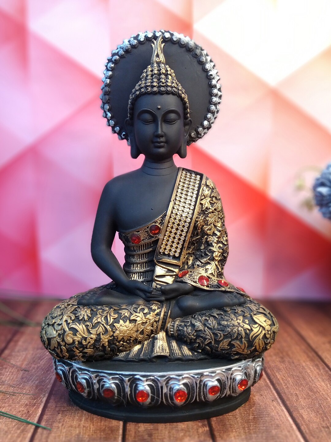 

WENS Black Thai Chakra Buddha Showpiece