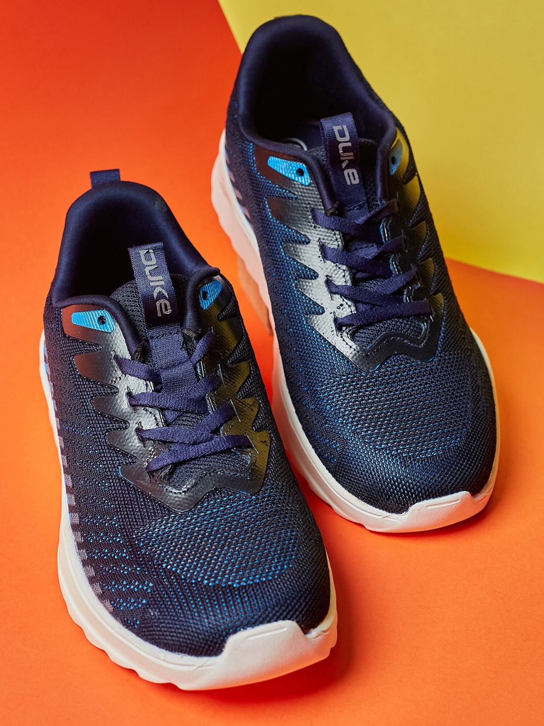 

Duke Men Lace-Ups Textile Running Sports Shoes, Navy blue