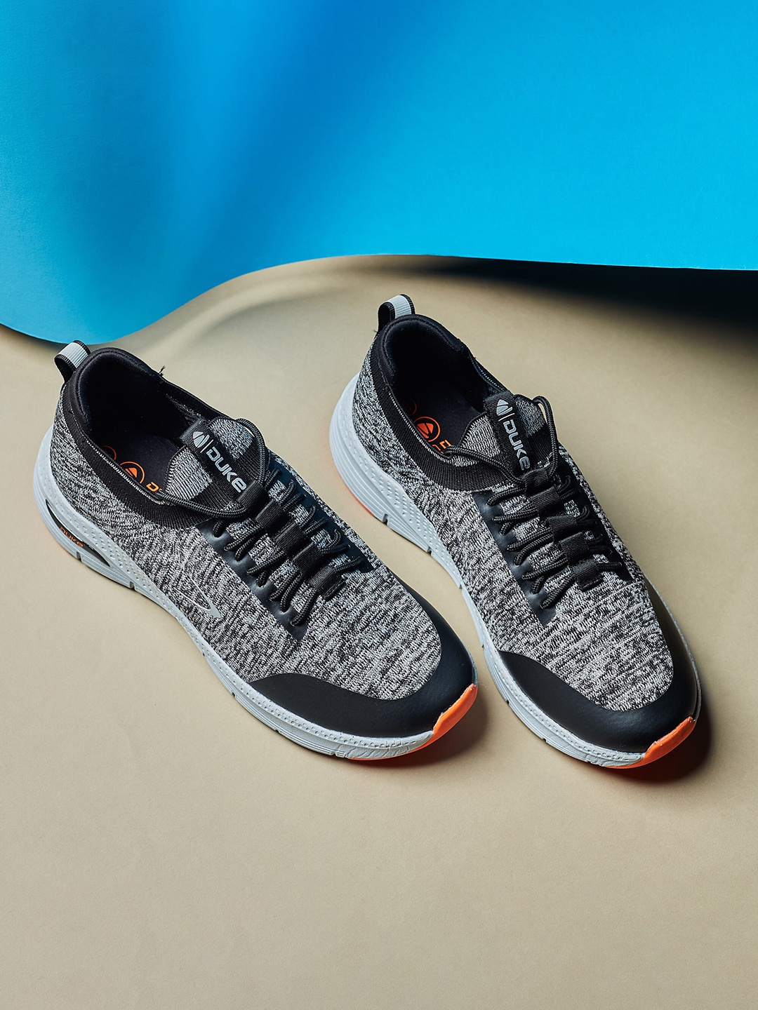 

Duke Men Lace-Ups Textile Training or Gym Sports Shoes, Grey melange