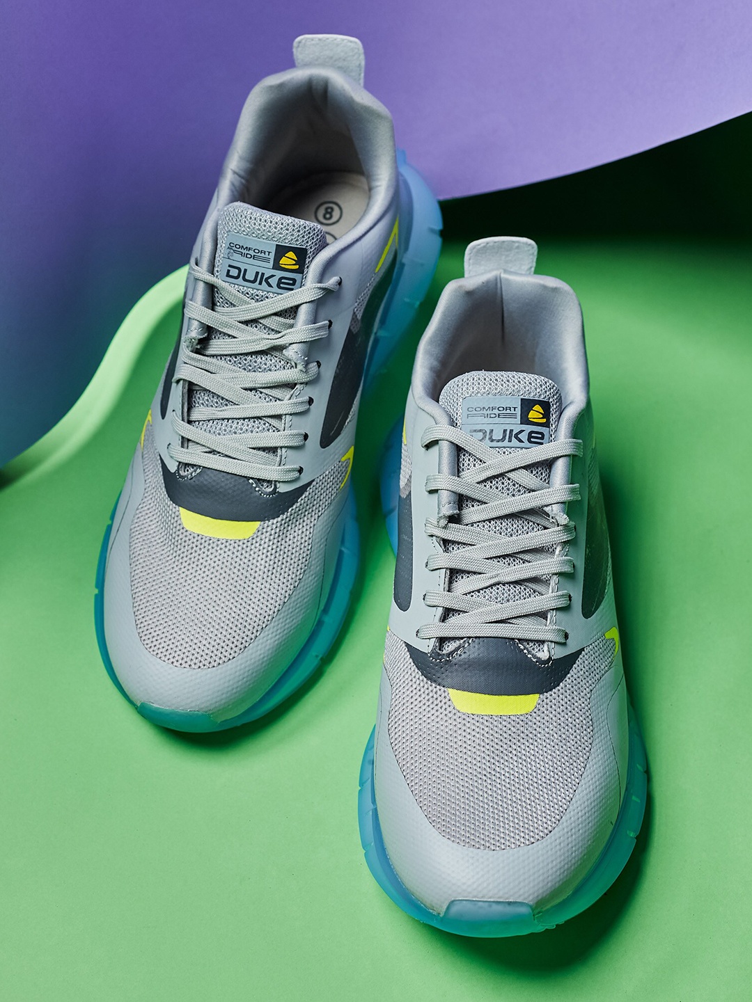 

Duke Men Lace-Ups Textile Training or Gym Sports Shoes, Grey