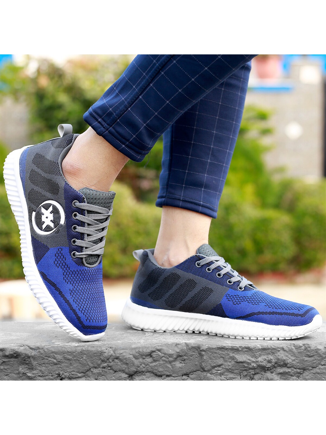 

Bxxy Men Non-Marking Running Sports Shoes, Blue