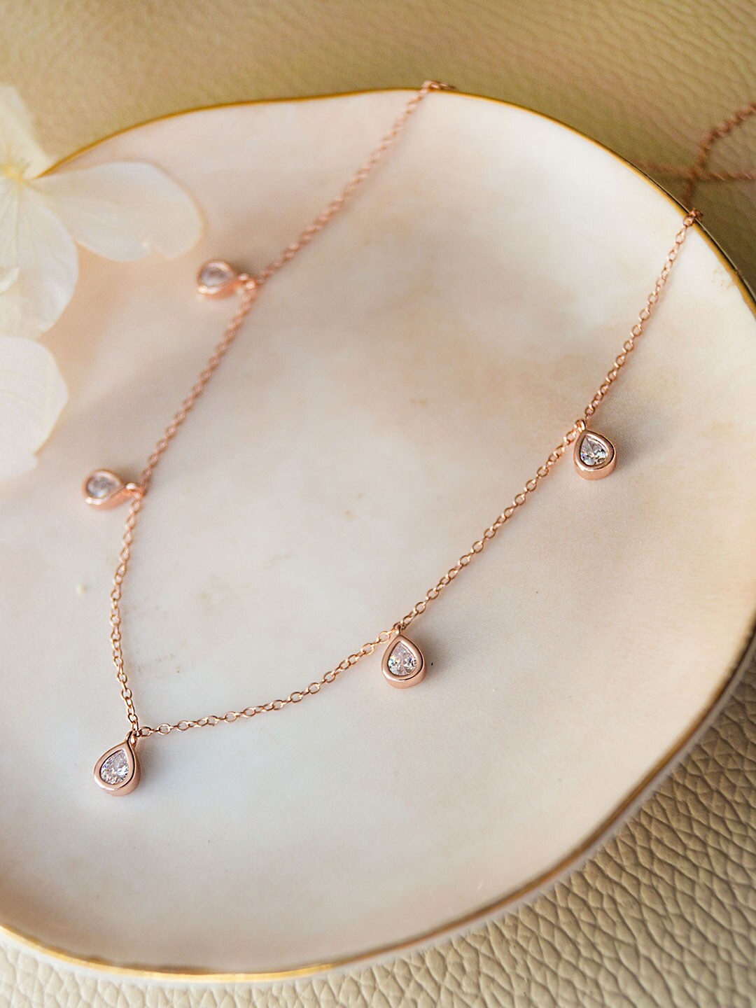 

MANNASH Sterling Silver Rose Gold-Plated Necklace