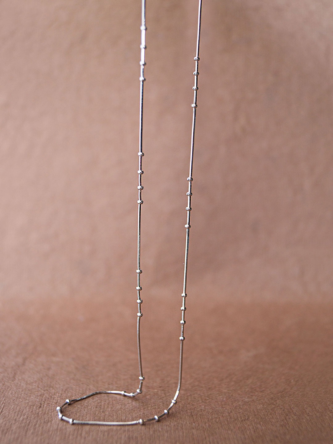 

MANNASH Vivid Station Sterling Silver Rhodium-Plated Chain