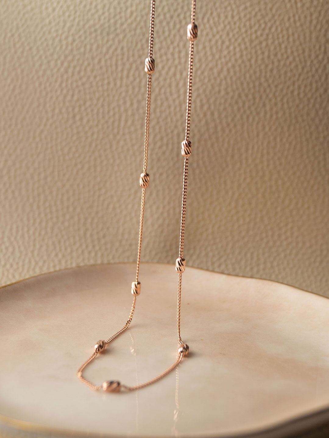 

MANNASH Sterling Silver Rose Gold-Plated Chain