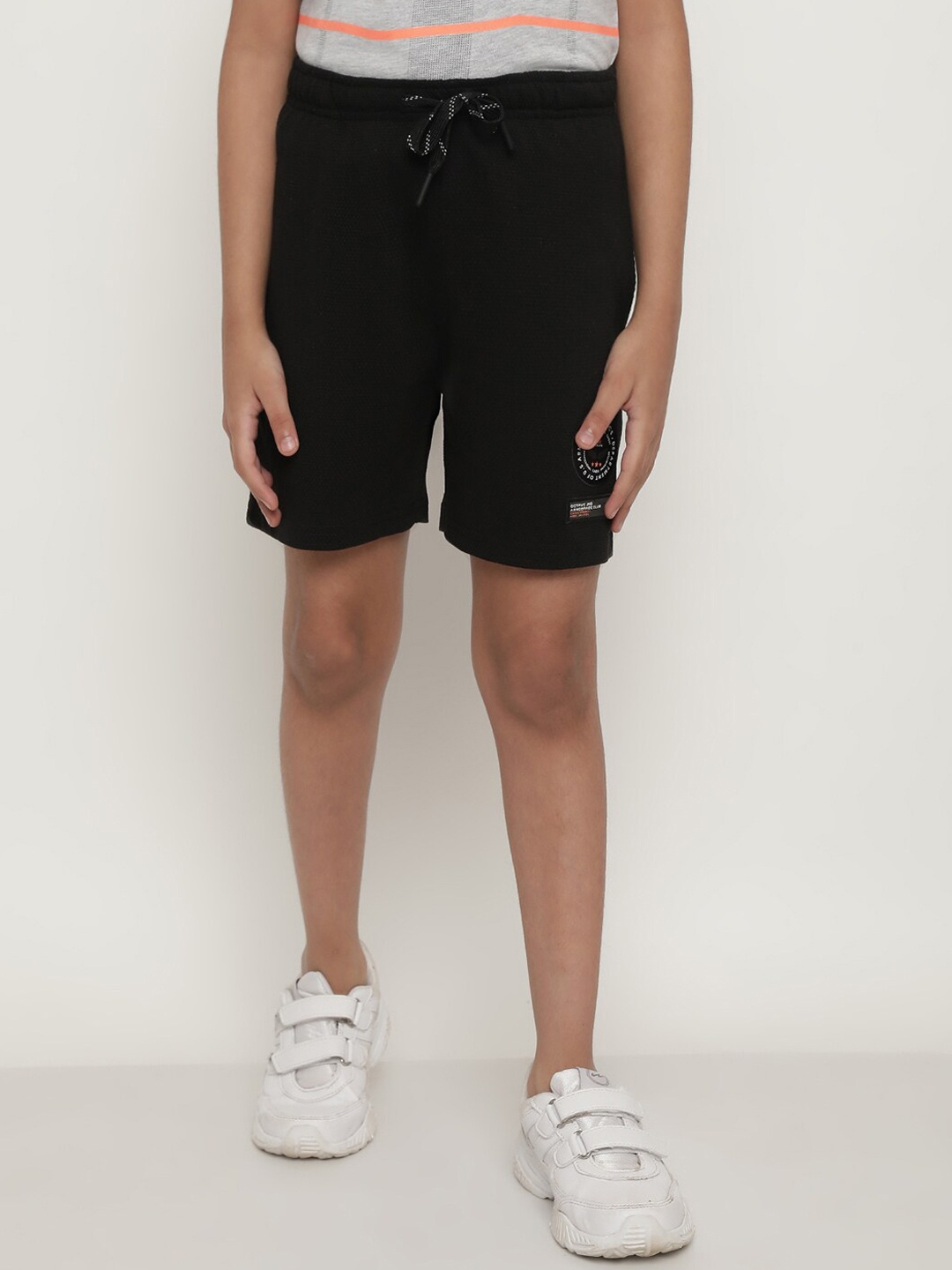 

Octave Boys Mid-Rise Knee Length Cotton Sports Shorts, Black