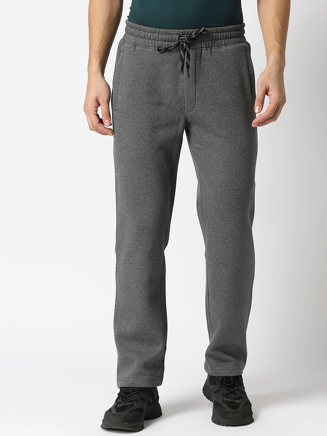 

DRAGON HILL Men Mid-Rise Slim Fit Track Pants, Grey