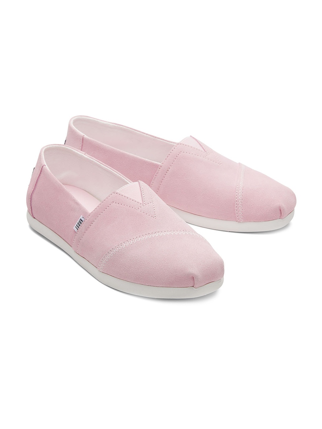 

TOMS Women Contrast Sole Suede Slip-On Sneakers, Pink
