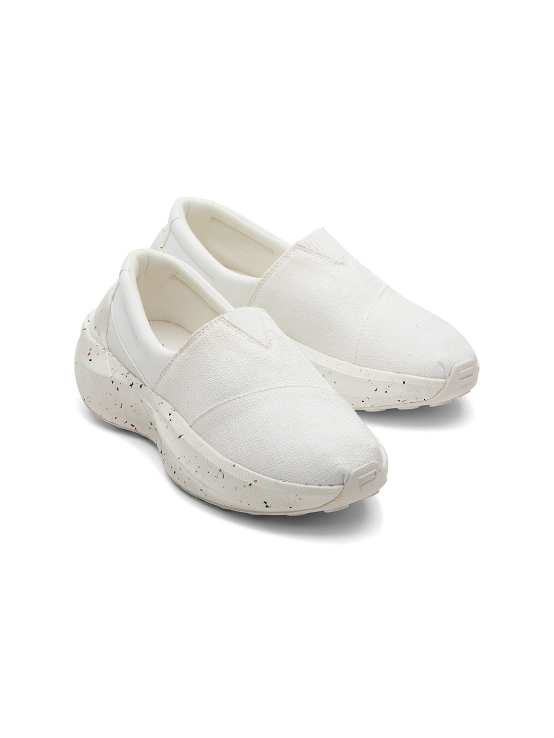 

TOMS Women Textured Slip-On Sneakers, White