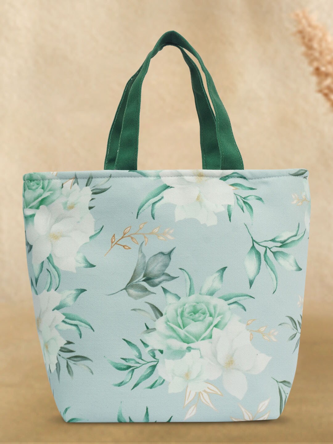 

Crazy Corner Floral Printed Travel Lunch Bag, Green