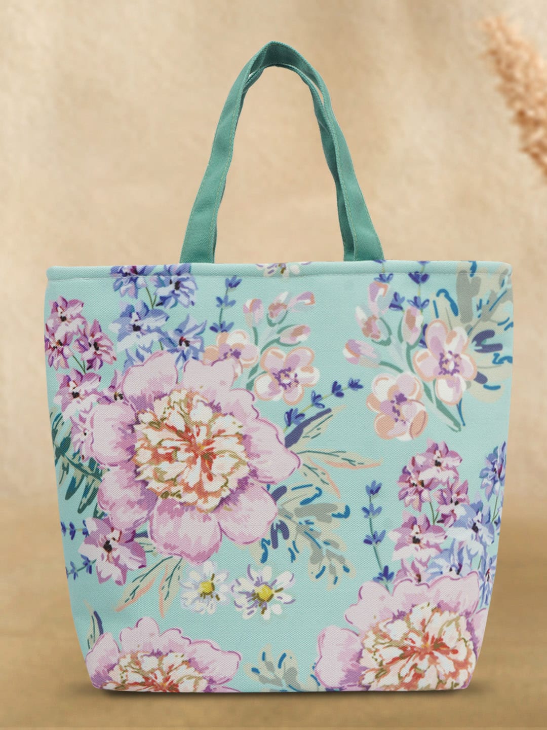 

Crazy Corner Floral Printed Travel Lunch Bag, Green