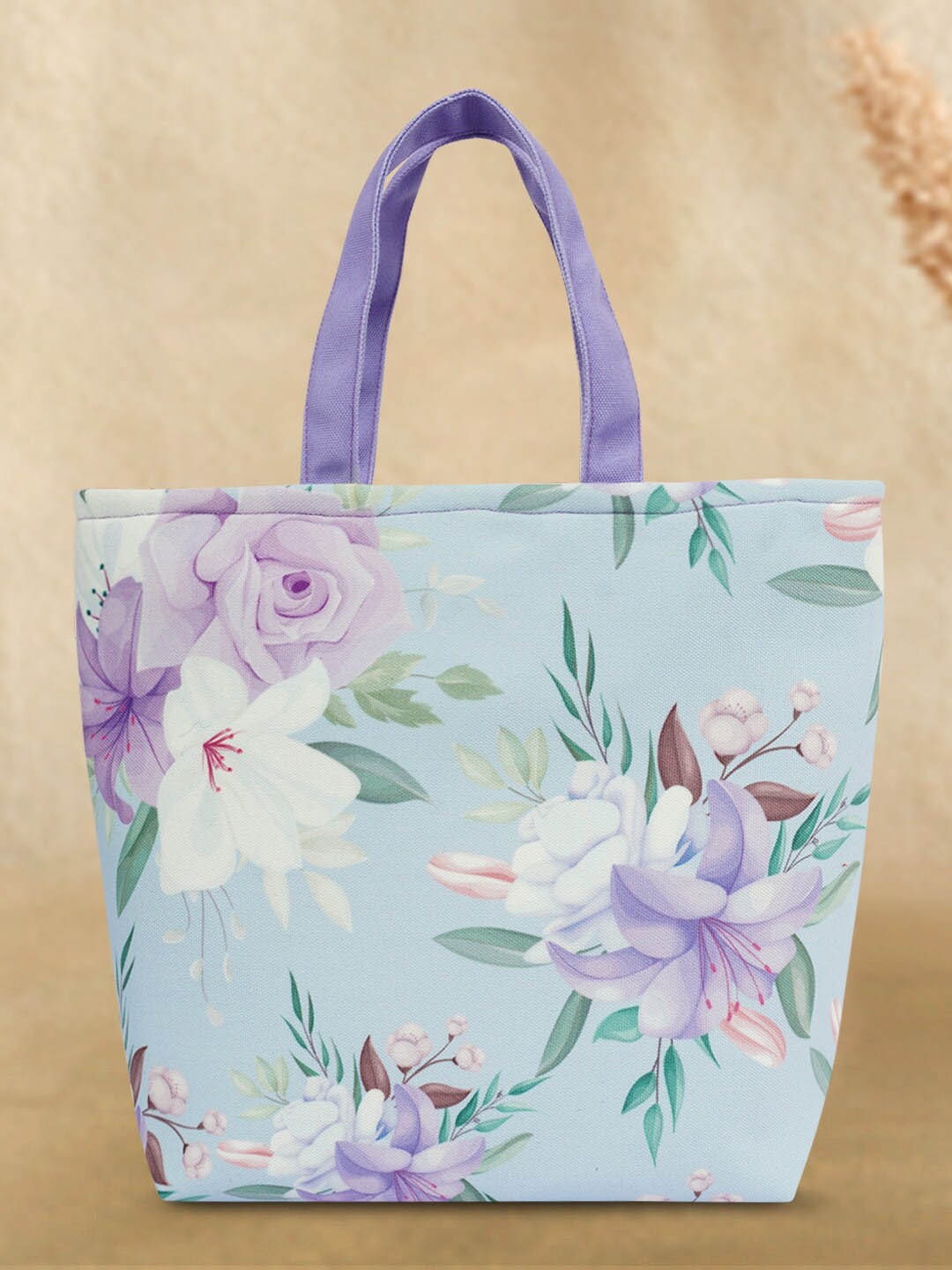 

Crazy Corner Floral Printed Travel Lunch Bag, Lavender