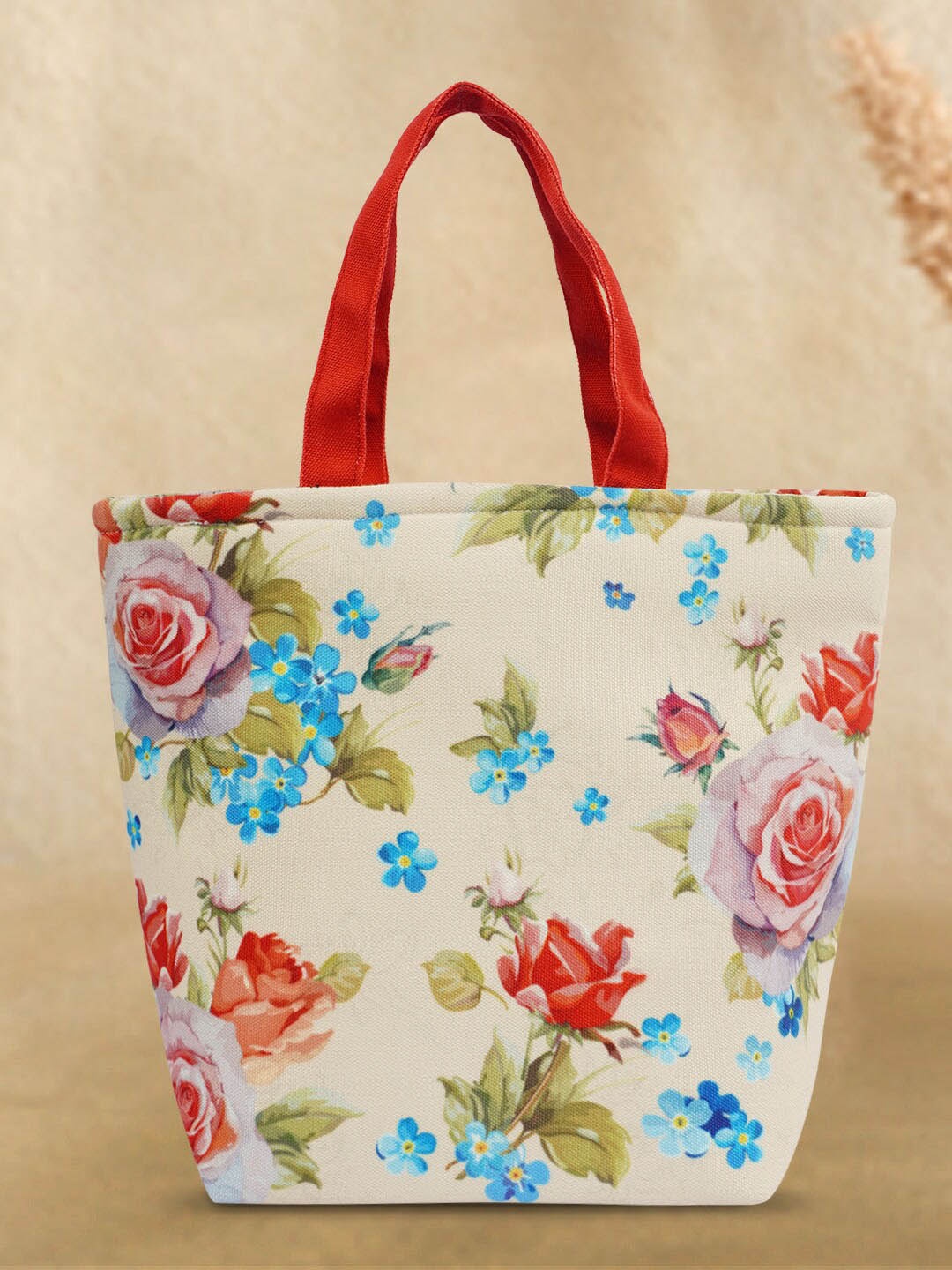 

Crazy Corner Floral Printed Travel Lunch Bag, White