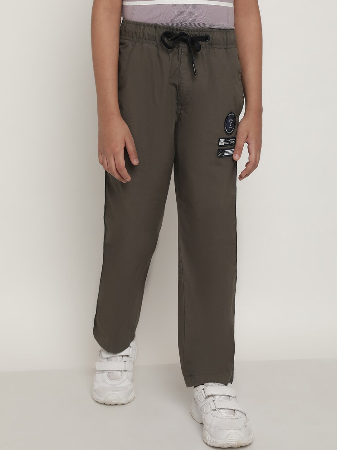 

Octave Boys Mid-Rise Cotton Track Pants, Green