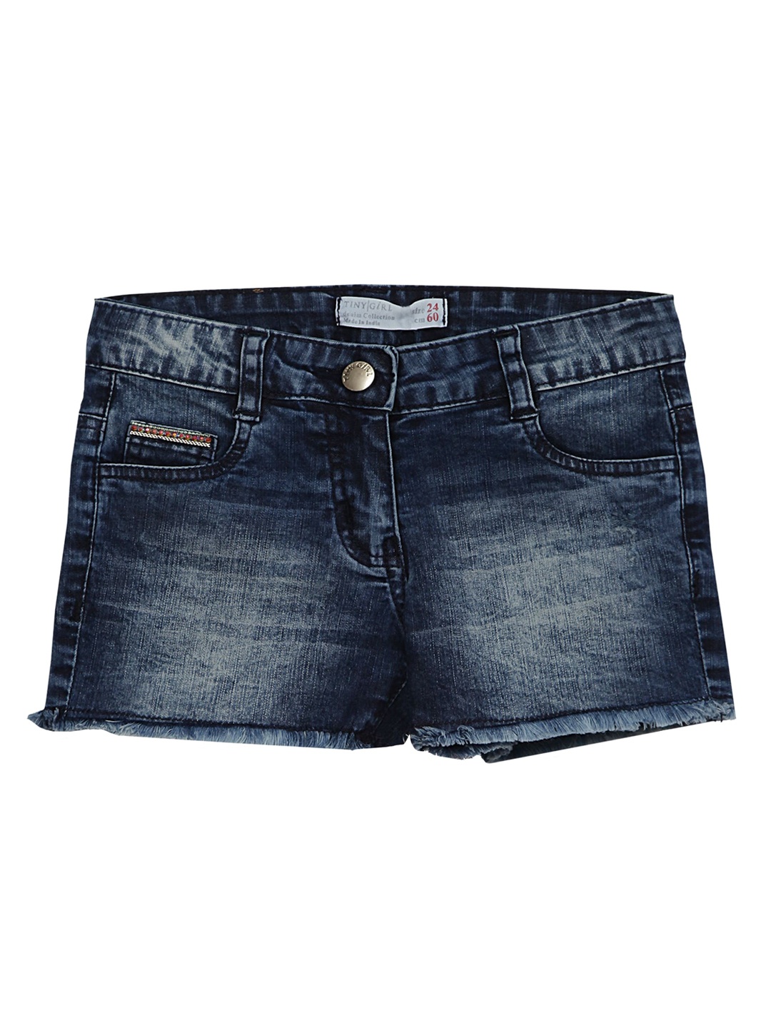 

Tiny Girl Washed Mid-Rise Denim Shorts, Blue