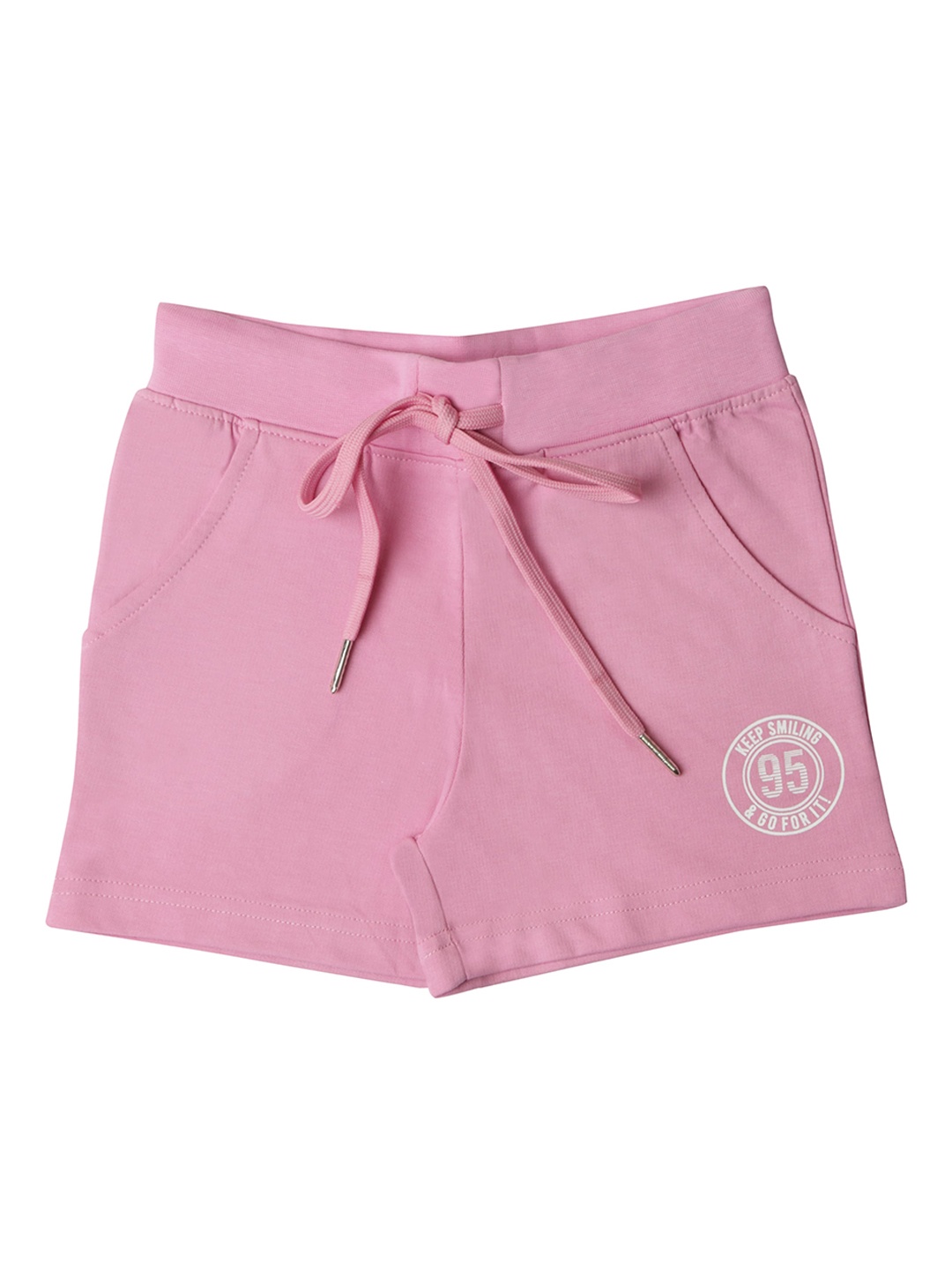 

Tiny Girl Mid-Rise Above Knee Cotton Shorts, Pink