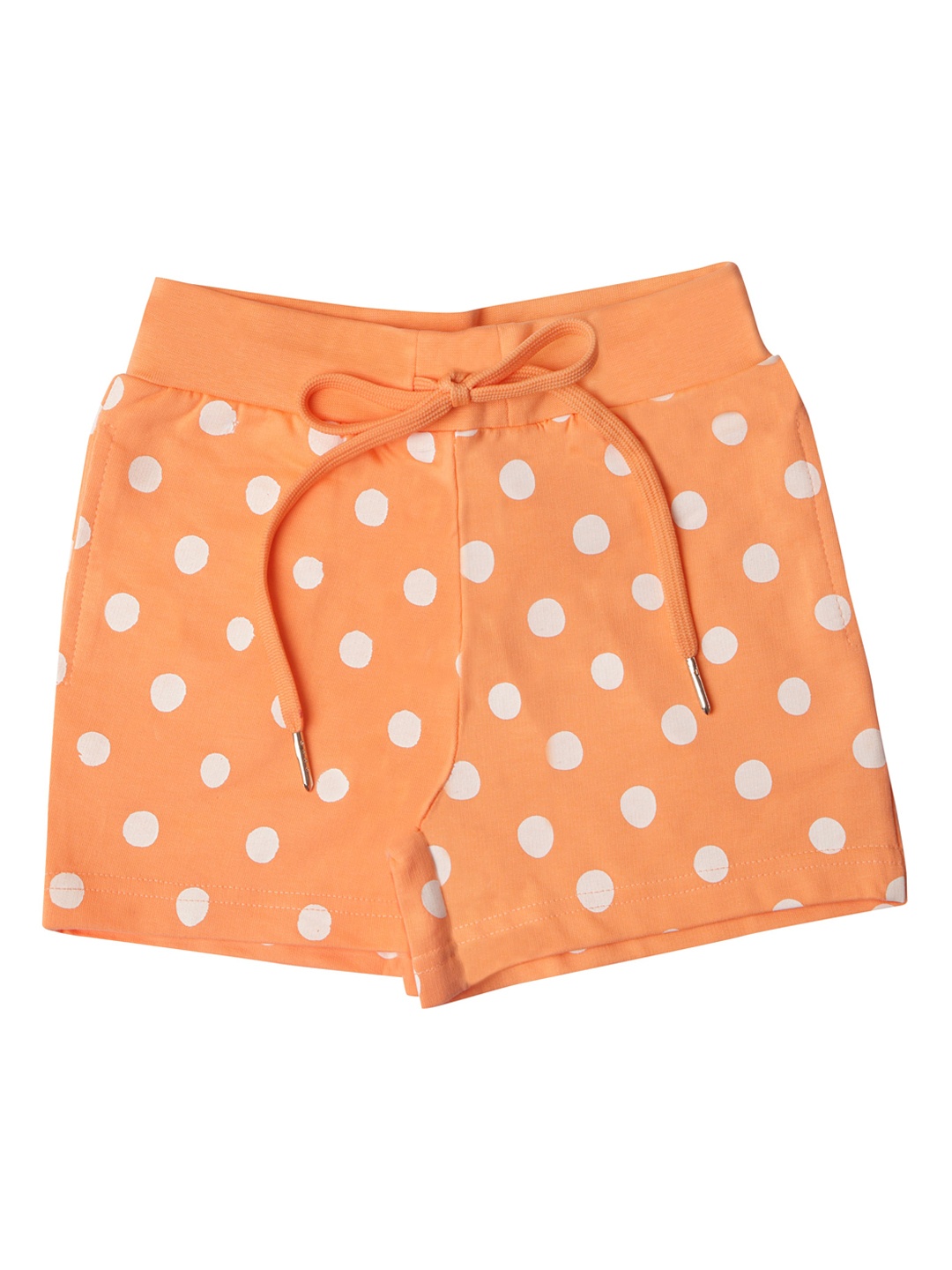 

Tiny Girl Geometric Printed Cotton Shorts, Orange