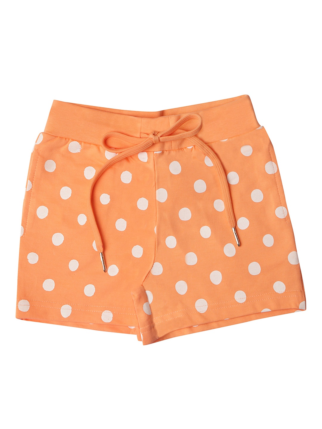 

Tiny Girl Geometric Printed Cotton Shorts, Orange