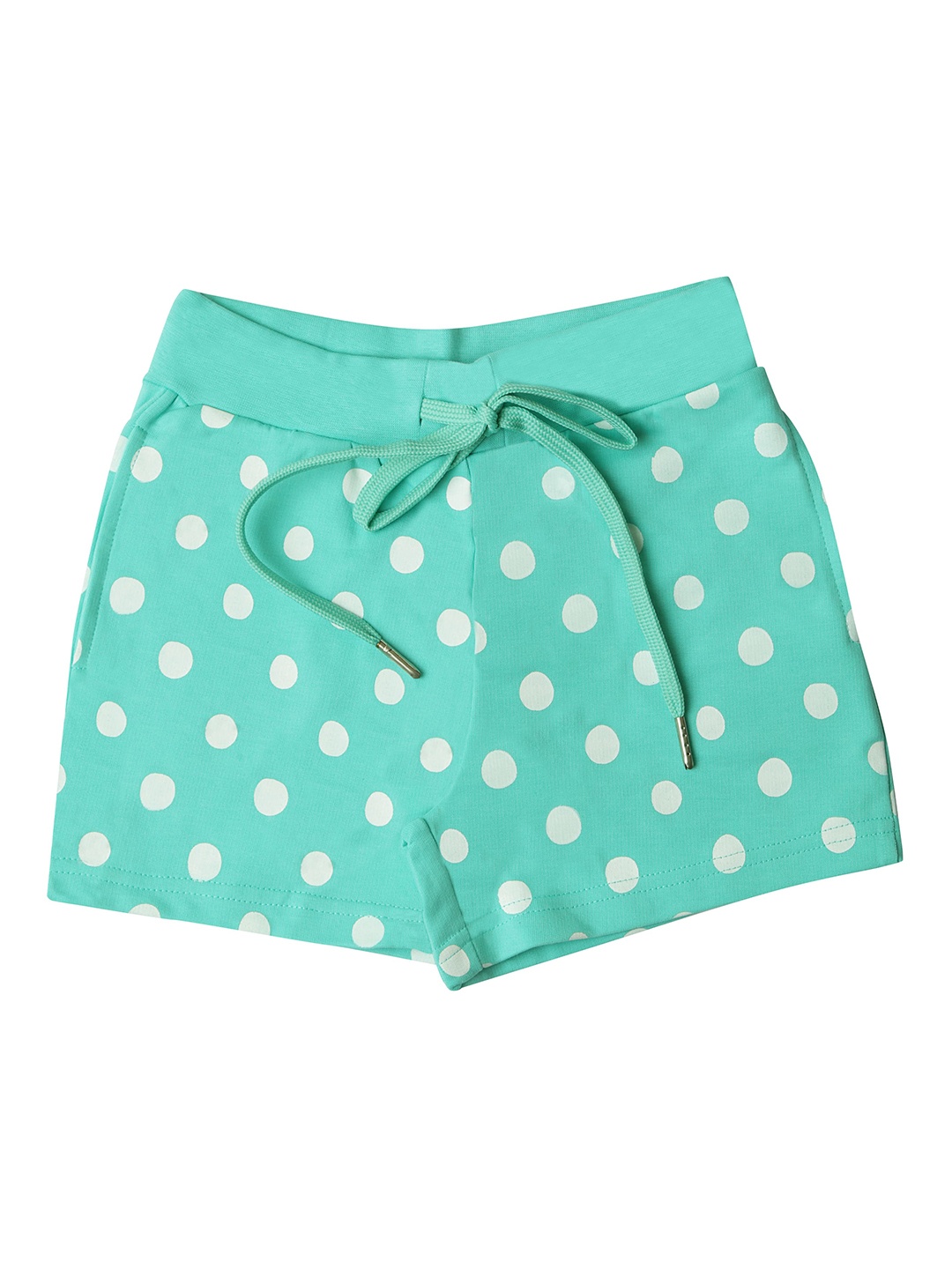 

Tiny Girl Kids Girls Geometric Printed Cotton Shorts, Green