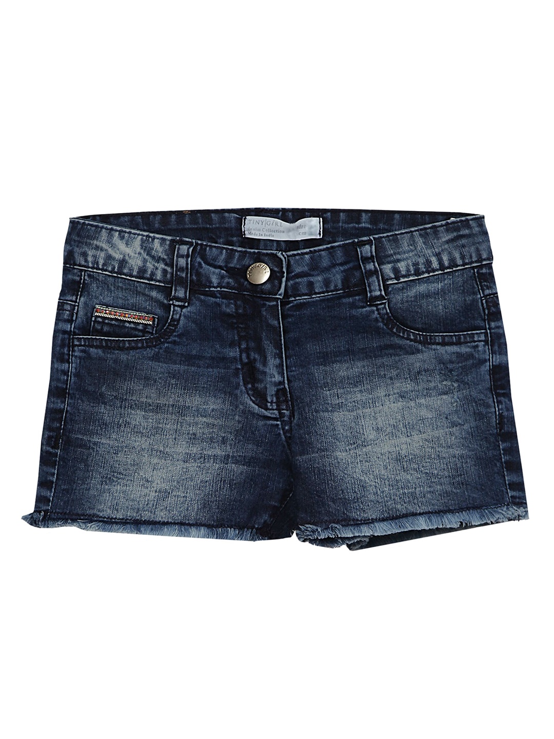 

Tiny Girl Girls Mid-Rise Washed Denim Shorts, Blue