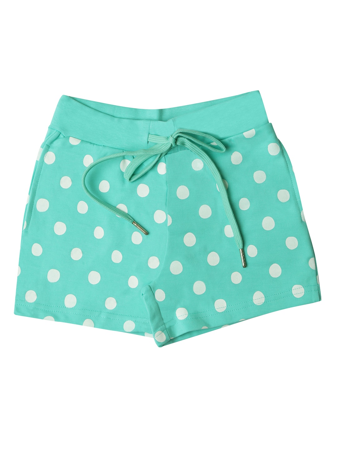 

Tiny Girl Kids Girls Geometric Printed Cotton Shorts, Green