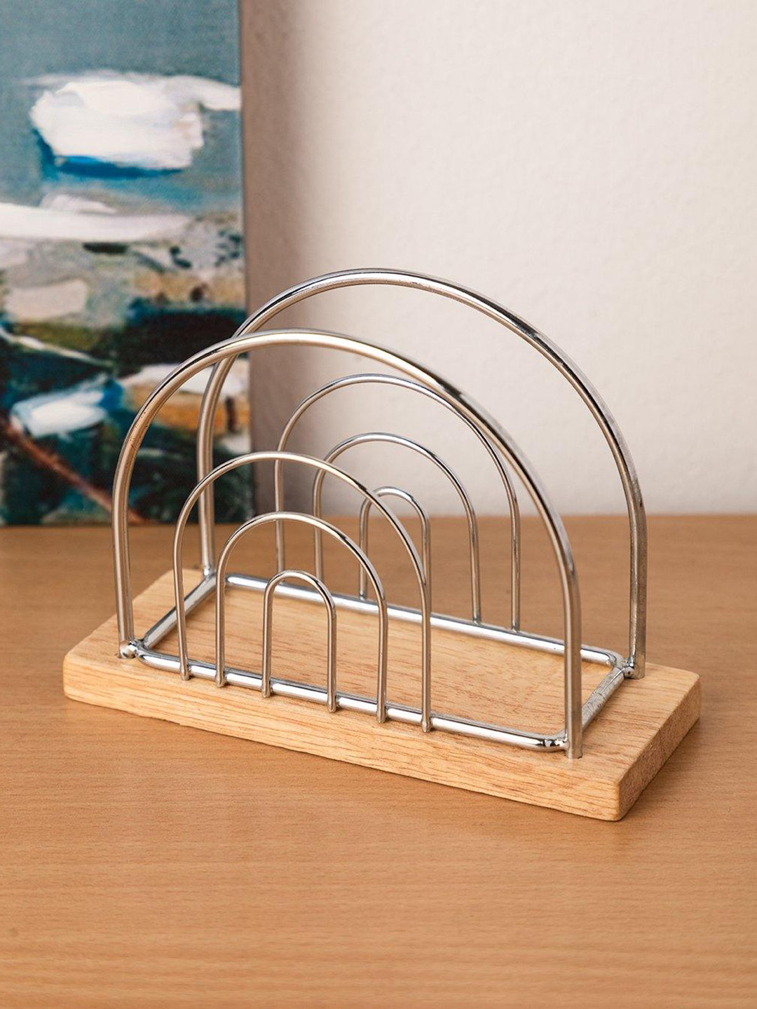 

MARKET99 Brown Iron & Wooden Napkin Holder